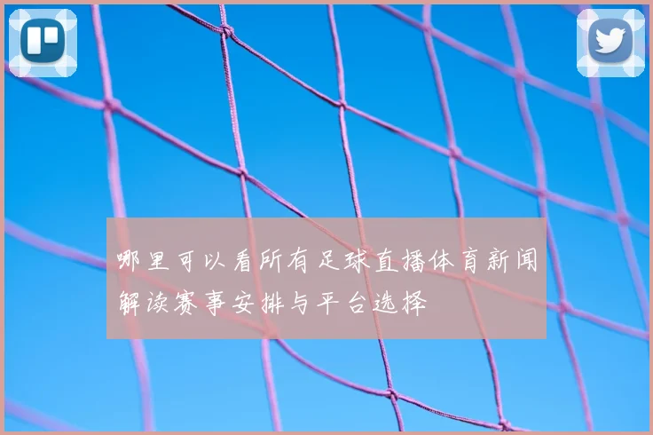 哪里可以看所有足球直播体育新闻解读赛事安排与平台选择